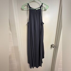 Double Zero Blue-Charcoal Maxi Dress